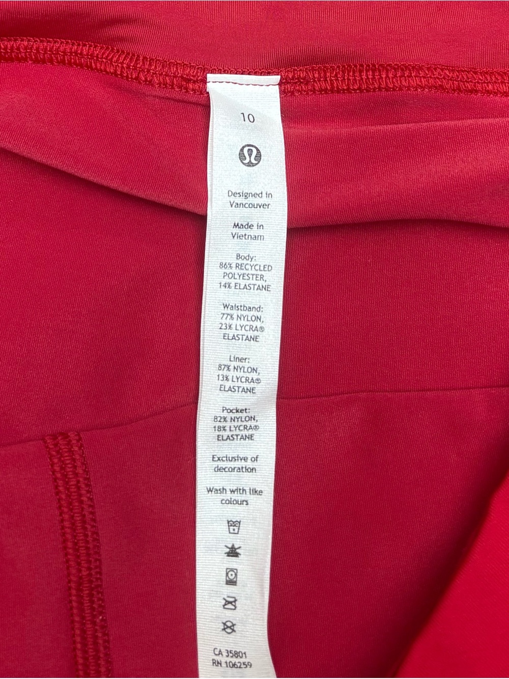 Lululemon Pace Rival Skirt Skort In Dark Red Size 10 - Picture 6 of 7